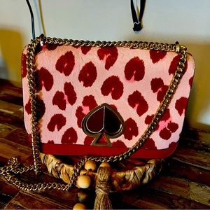 Kate Spade Leopard Print Heart Purse